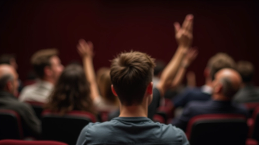 Spreker in dialoog met Nederlands publiek, open lichaamstaal, vraagstelling moment