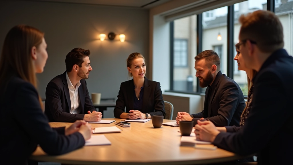 Team in discussie over presentatietraining